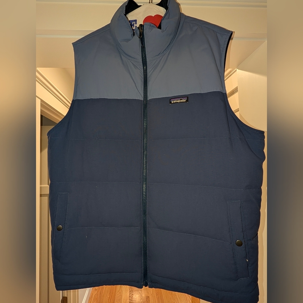 Men's Patagonia Two-Tone Blue Puffer Bivy Vest
